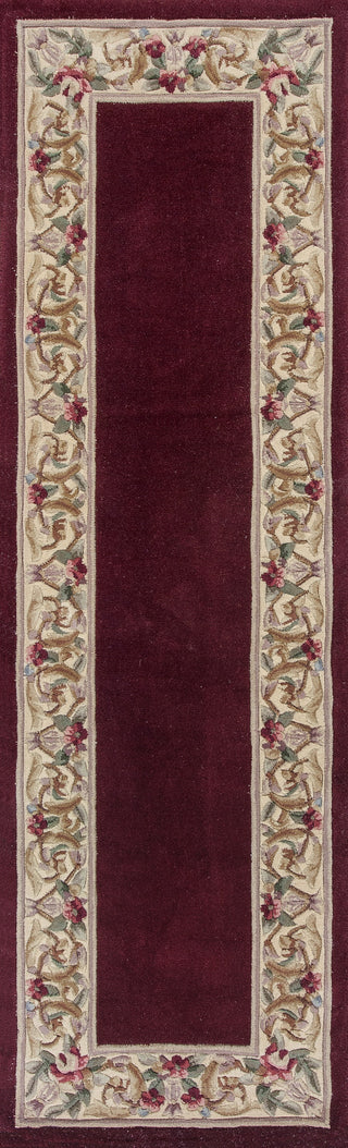 KAS Ruby 8979 Floral Border Hand Tufted Area Rug 