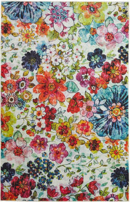 Mohawk Prismatic Blossoms Rainbow Area Rug