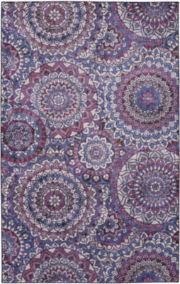 Mohawk Prismatic Florence Medallion Purple Area Rug