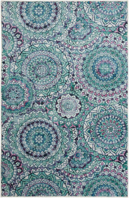 Mohawk Prismatic Florence Medallion Seafoam Area Rug