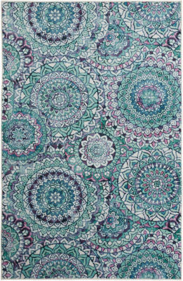 Mohawk Prismatic Florence Medallion Seafoam Area Rug