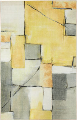 Mohawk Prismatic Painted Geo Yellow Area Rug