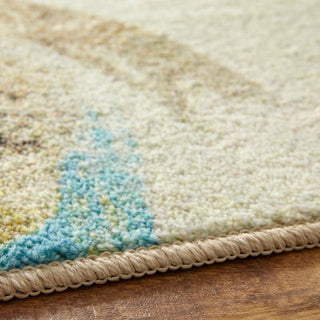 Mohawk Prismatic Canvas Rings Aqua Area Rug