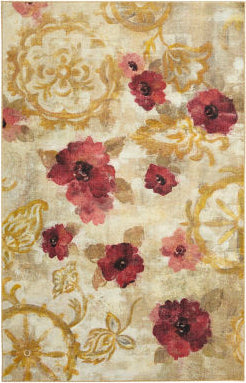 Mohawk Prismatic Fresco Floral Gold Area Rug
