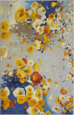 Mohawk Prismatic Floral Winds Yellow Area Rug