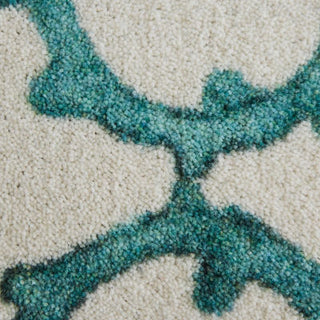 Mohawk Prismatic Surf Fret Aqua Area Rug