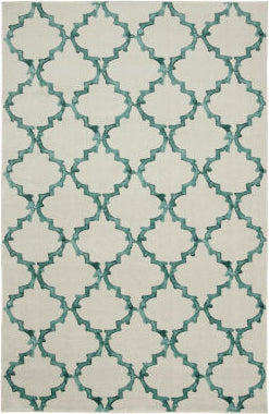 Mohawk Prismatic Surf Fret Aqua Area Rug