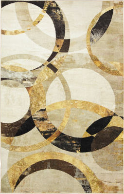 Mohawk Prismatic Mirrored Rings Grey Area Rug