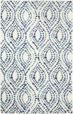 Mohawk Prismatic Dotted Ogee Navy Area Rug