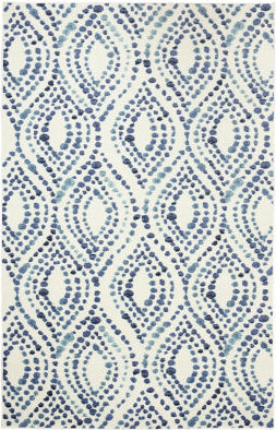 Mohawk Prismatic Dotted Ogee Navy Area Rug