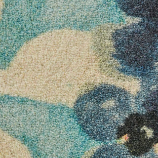 Mohawk Prismatic Hydrangea Blooms Aqua Area Rug