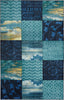 Mohawk Prismatic Beachscape Patchwork Navy Area Rug