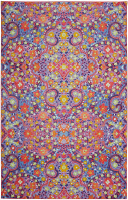 Mohawk Prismatic Optic Floral Pink Area Rug