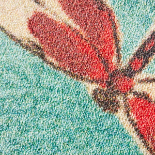 Mohawk Prismatic Summer Dragonflies Aqua Area Rug