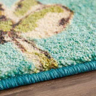 Mohawk Prismatic Summer Dragonflies Aqua Area Rug