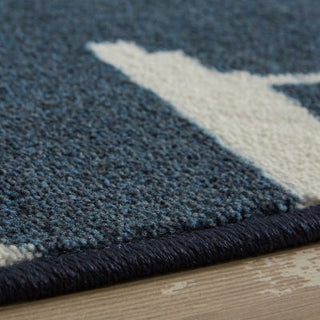 Mohawk Prismatic Seaside Lighthouse Navy Area Rug