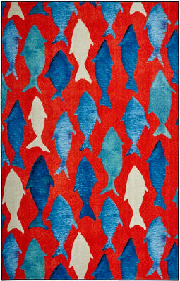 Mohawk Prismatic Coastal Catch Red Area Rug