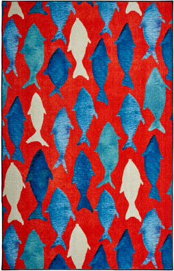 Mohawk Prismatic Coastal Catch Red Area Rug