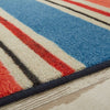 Mohawk Prismatic Coastal Stripe Red Area Rug