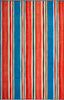 Mohawk Prismatic Coastal Stripe Red Area Rug