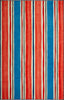 Mohawk Prismatic Coastal Stripe Red Area Rug