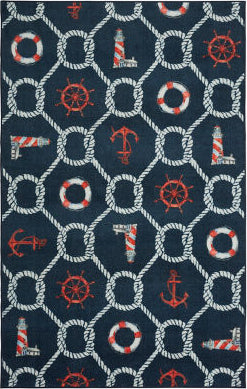 Mohawk Prismatic Coastal Rope Navy Area Rug