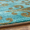 Mohawk Prismatic Fleur De Lis Teal Area Rug
