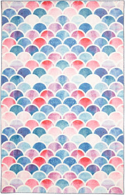 Mohawk Prismatic Mermaid Scales Pink Area Rug