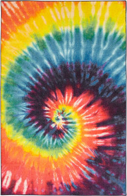 Mohawk Prismatic Tie Dye Swirl Rainbow Area Rug