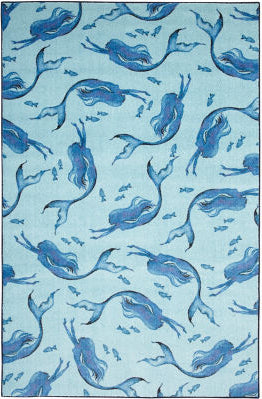 Mohawk Prismatic Mermaid Tales Medium Blue Area Rug