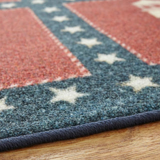 Mohawk Prismatic Coastal Americana Navy Area Rug