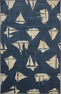 Mohawk Prismatic Blue Boats Navy Area Rug