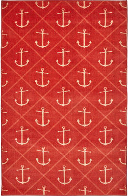 Mohawk Prismatic Anchors Crimson 5' x 8' Area Rug