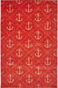Mohawk Prismatic Anchors Crimson Area Rug