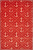 Mohawk Prismatic Anchors Crimson Area Rug