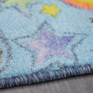 Mohawk Prismatic Unicorn Wish Sky Blue Area Rug