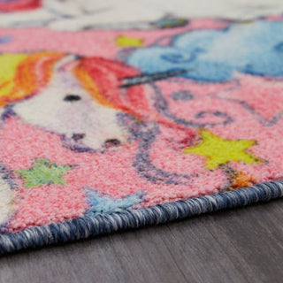 Mohawk Prismatic Unicorn Wish Pink Area Rug