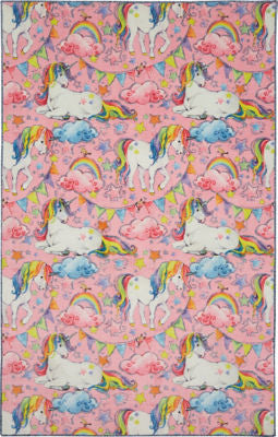 Mohawk Prismatic Unicorn Wish Pink Area Rug