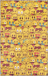 Mohawk Prismatic Emoji Play Yellow Area Rug