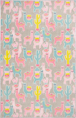 Mohawk Prismatic Fiesta Llama Pink Area Rug