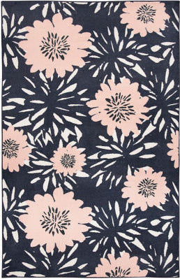 Mohawk Prismatic Flower Burst Navy Area Rug