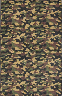 Mohawk Prismatic Camouflage Black Area Rug
