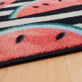 Mohawk Prismatic Watermelon Stripe Black Area Rug