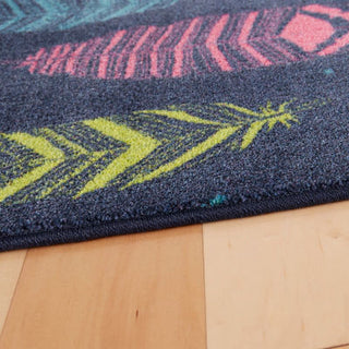 Mohawk Prismatic Falling Feathers Navy Area Rug