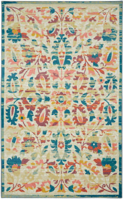 Mohawk Prismatic Floral Teal Area Rug