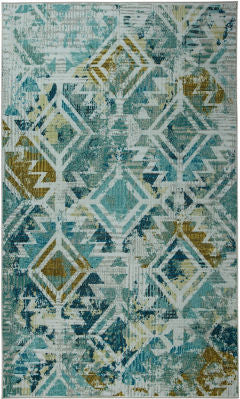 Mohawk Prismatic Danae Teal Area Rug