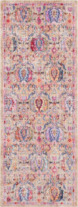 Surya Rumi RUM-2300 Bright Pink Purple Dark Red Blue Tan Medium Gray Butter Orange Taupe Pear Black Area Rug Runner Image