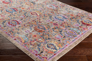Surya Rumi RUM-2300 Bright Pink Purple Dark Red Blue Tan Medium Gray Butter Orange Taupe Pear Black Area Rug Corner Image