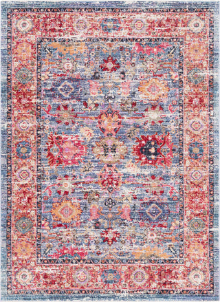 Surya Rumi RUM-2301 Bright Blue Dark Aqua Orange Red Pink Butter Purple Green Tan Pear Taupe Medium Gray Area Rug main image