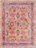 Surya Rumi RUM-2302 Bright Orange Butter Pink Dark Red Purple Blue Aqua Green Tan Pear Medium Gray Black Area Rug main image
